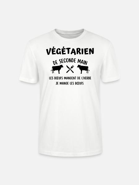 végétarien de seconde main - T-shirt bio CRAFTER Stanley Stella Unisexe - blanc