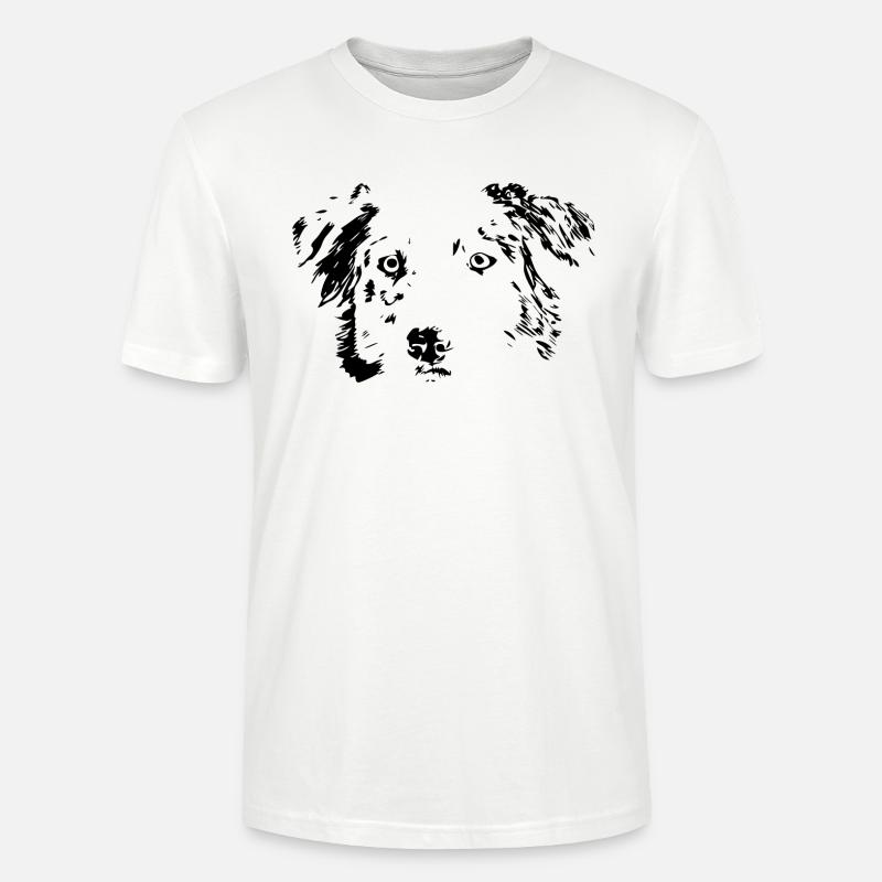 Hund, Geschenk, Australian shepherd, Idee - Stanley/Stella Unisex Bio-T-Shirt CRAFTER - Weiß