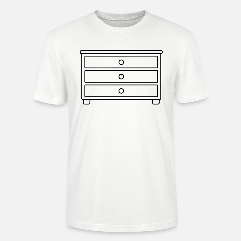 Tiroirs de meubles Commode Design - T-shirt bio CRAFTER Stanley Stella Unisexe - blanc