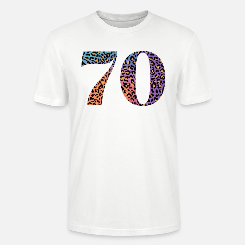 70e anniversaire léopard - T-shirt bio CRAFTER Stanley Stella Unisexe - blanc