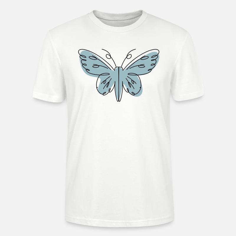 Abstraktes Design Schmetterling - Stanley/Stella Unisex Bio-T-Shirt CRAFTER - Weiß