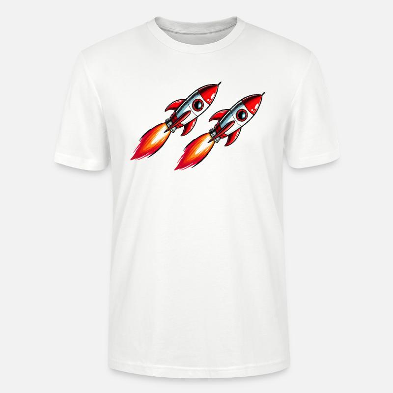 Rakete Comic - Stanley/Stella Unisex Bio-T-Shirt CRAFTER - Weiß
