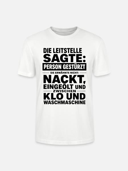 Person Gestürzt, Details Verschwiegen - Stanley/Stella Unisex Bio-T-Shirt CRAFTER - Weiß