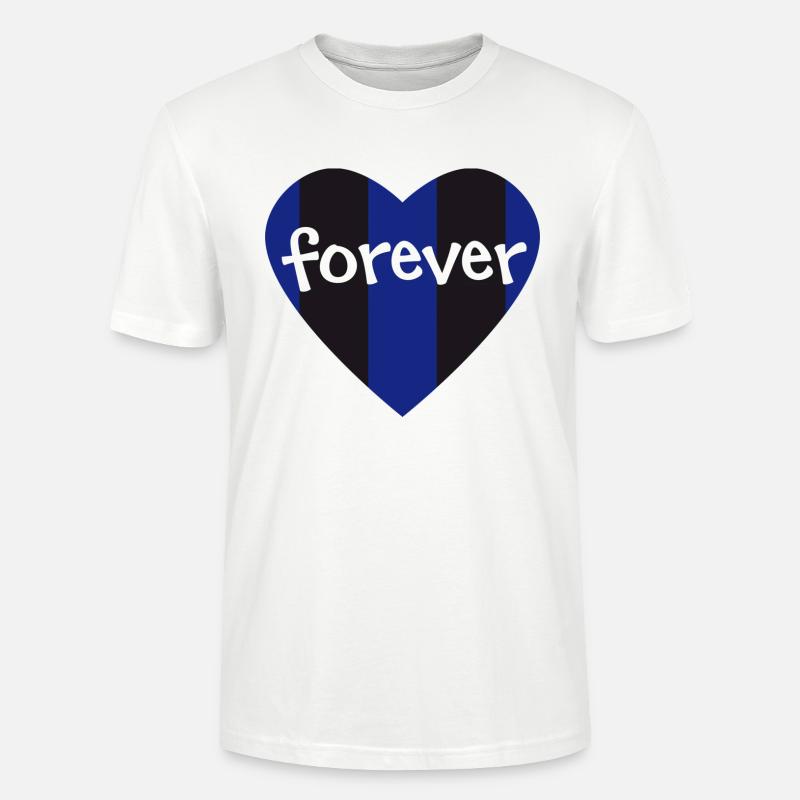 cuore nerazzurro - Maglietta unisex ecologica CRAFTER di Stanley/Stella - bianco