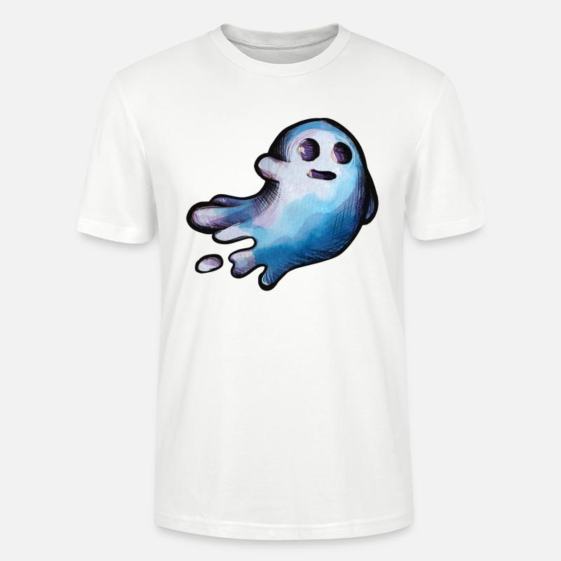 Fantôme d’Halloween - T-shirt bio CRAFTER Stanley Stella Unisexe - blanc