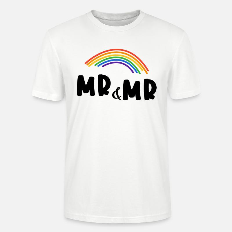 Herr und Herr Homo-Ehe. Geschenk - Stanley/Stella Unisex Bio-T-Shirt CRAFTER - Weiß
