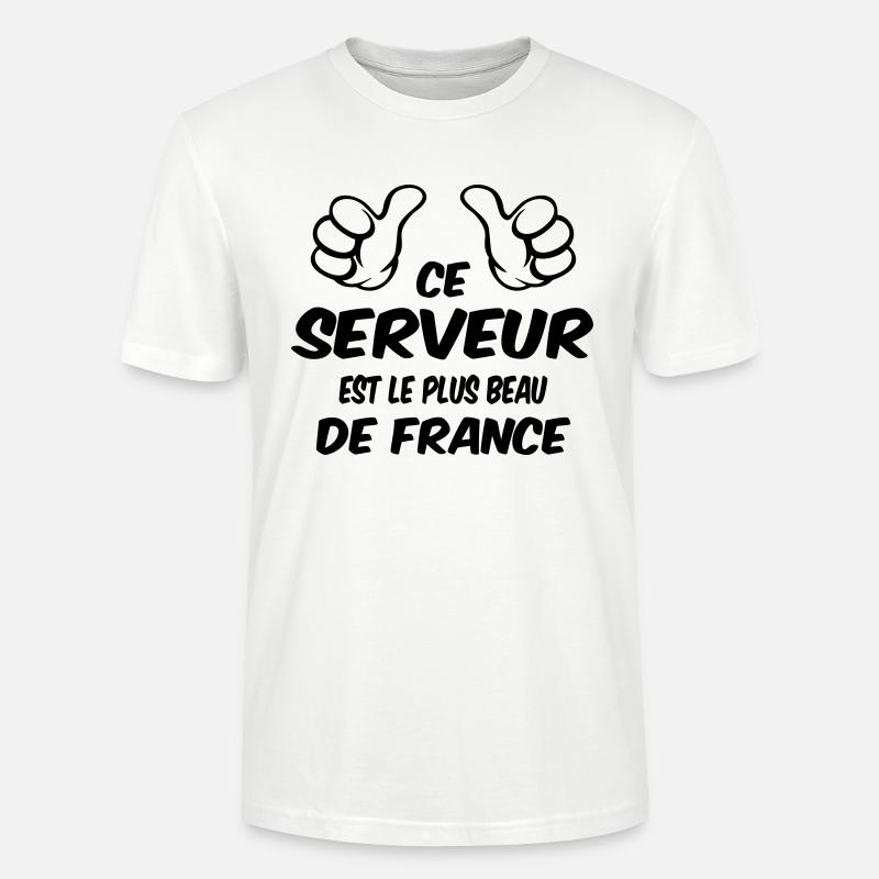 BESTER SERVER - Stanley/Stella Unisex Bio-T-Shirt CRAFTER - Weiß