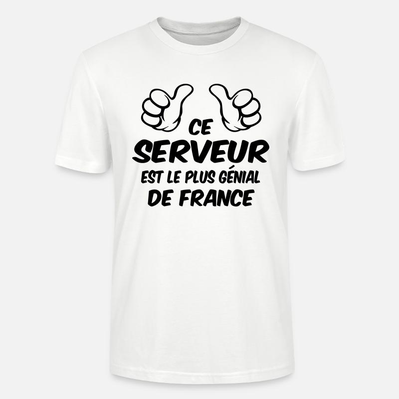 BESTER SERVER - Stanley/Stella Unisex Bio-T-Shirt CRAFTER - Weiß