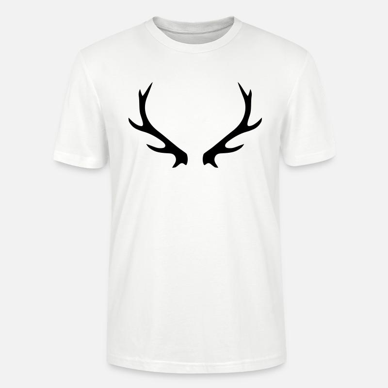Hirschgeweih - Stanley/Stella Unisex Bio-T-Shirt CRAFTER - Weiß