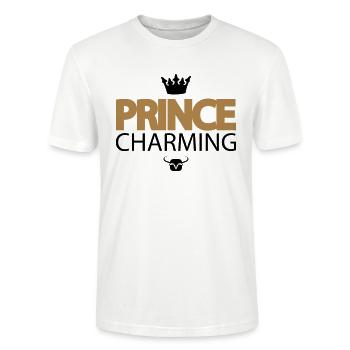 PRINCE CHARMING - Stanley/Stella CRAFTER Unisex Organic T-Shirt - white - Front - Alina (178cm) & Michal (187cm)