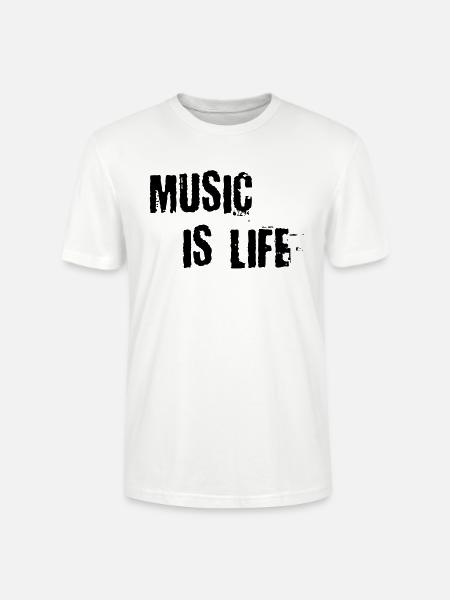 Music is life - Stanley/Stella Unisex Bio-T-Shirt CRAFTER - Weiß