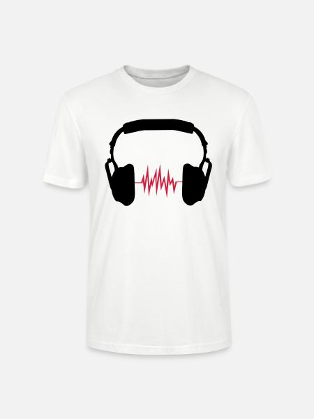 écouteurs - T-shirt bio CRAFTER Stanley Stella Unisexe - blanc