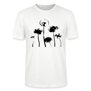 dandelion - Stanley/Stella CRAFTER Unisex Organic T-Shirt - white - Front - Alina (178cm) & Michal (187cm)