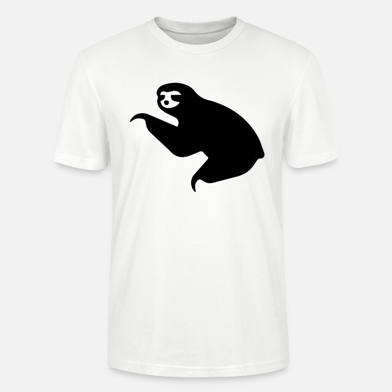 Sloth Icon - Stanley/Stella CRAFTER Unisex Organic T-Shirt - white