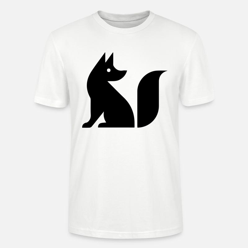 Illustration de renard mignon - T-shirt bio CRAFTER Stanley Stella Unisexe - blanc