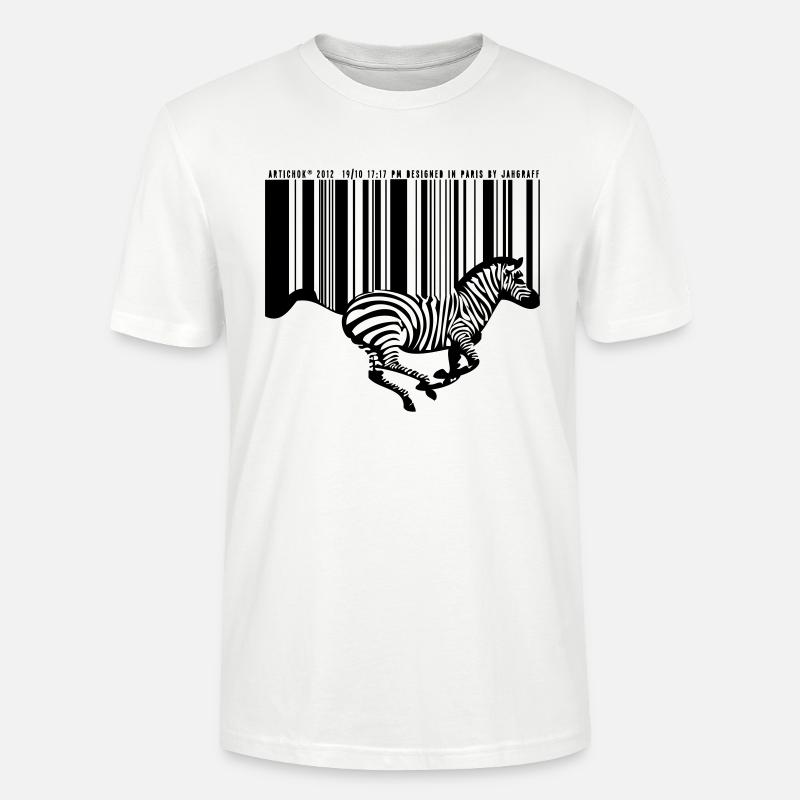 Zebra-Barcode - Stanley/Stella Unisex Bio-T-Shirt CRAFTER - Weiß