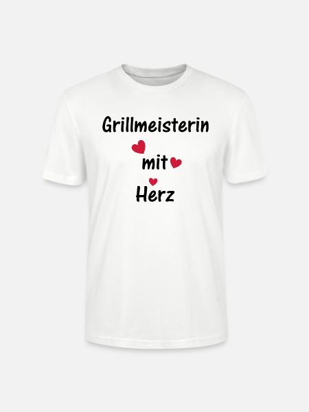 Grillmeisterin mit Herz - Stanley/Stella Unisex Bio-T-Shirt CRAFTER - Weiß