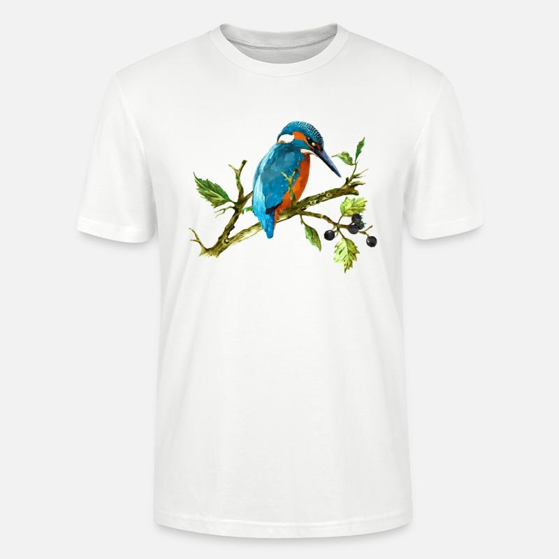 Eisvogel Vogel - Stanley/Stella Unisex Bio-T-Shirt CRAFTER - Weiß