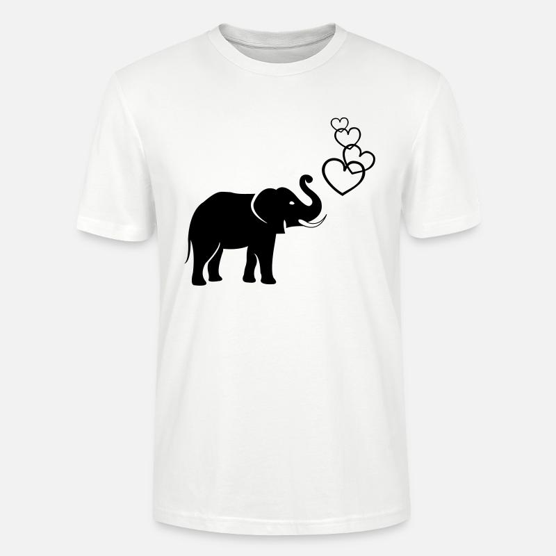 elefanten_love_02 - T-shirt bio CRAFTER Stanley Stella Unisexe - blanc