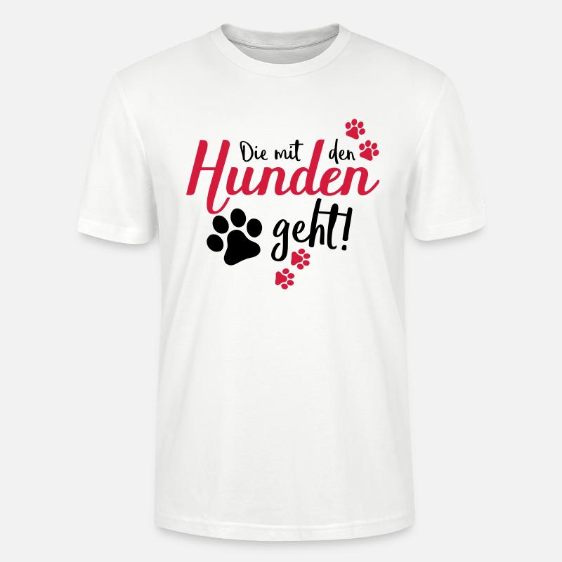 die mit den hunden geht - Stanley/Stella Unisex Bio-T-Shirt CRAFTER - Weiß