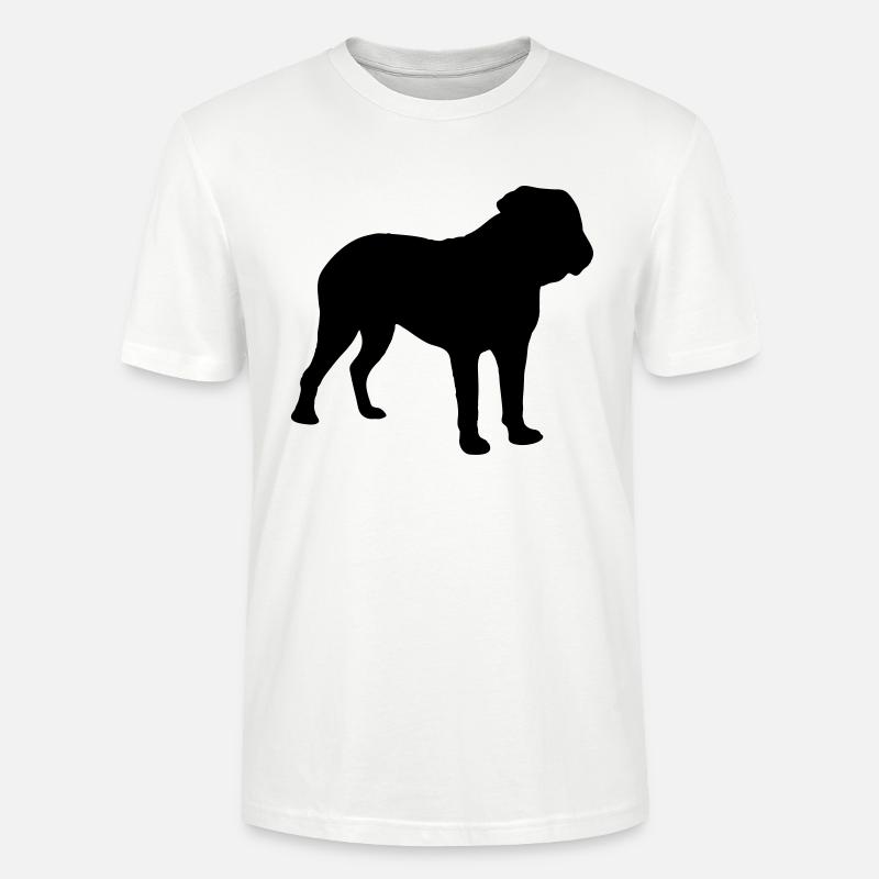 dogue de bordeaux silhouette - Stanley/Stella Unisex Bio-T-Shirt CRAFTER - Weiß