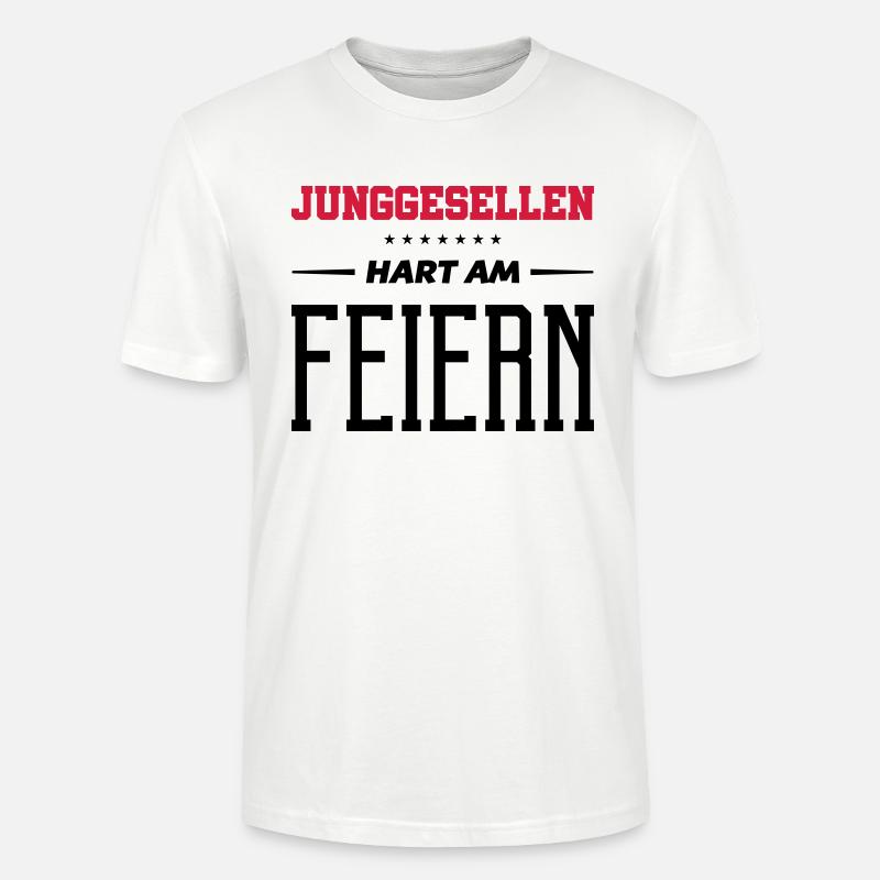 junggesellen hart am feiern - Stanley/Stella Unisex Bio-T-Shirt CRAFTER - Weiß
