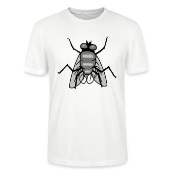 Klein huis vlieg insect ontwerp - Stanley/Stella Uniseks bio-T-shirt CRAFTER - wit - Voor - Alina (178cm) & Michal (187cm)