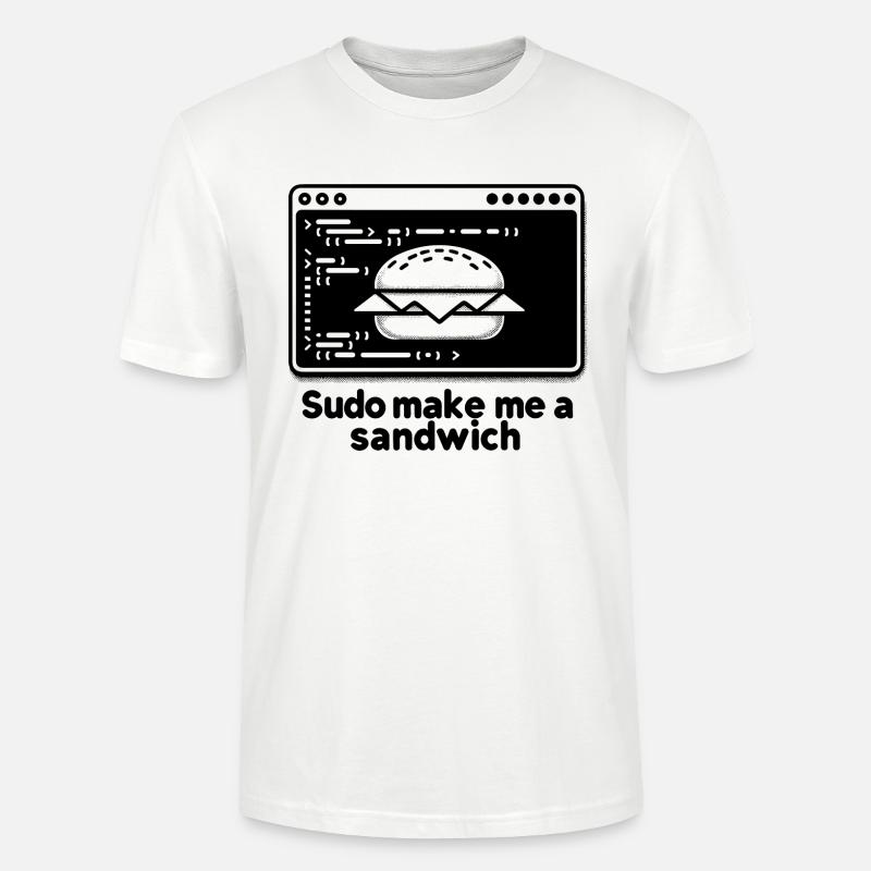 Sudo mach mir ein Sandwich - Stanley/Stella Unisex Bio-T-Shirt CRAFTER - Weiß
