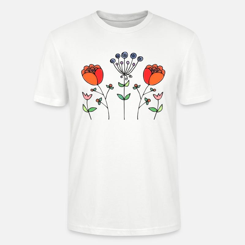 Blumen - Stanley/Stella Unisex Bio-T-Shirt CRAFTER - Weiß