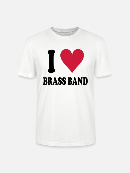 I love Brass Band - Stanley/Stella CRAFTER Unisex Organic T-Shirt - white