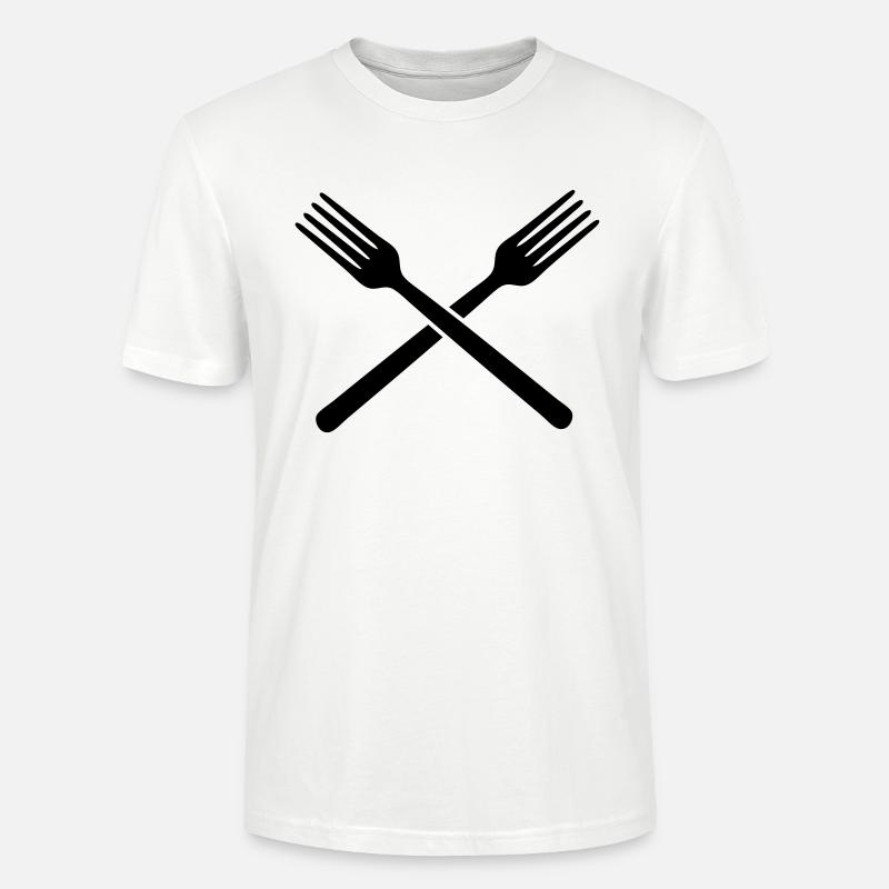 gabeln gabel essen - Stanley/Stella Unisex Bio-T-Shirt CRAFTER - Weiß