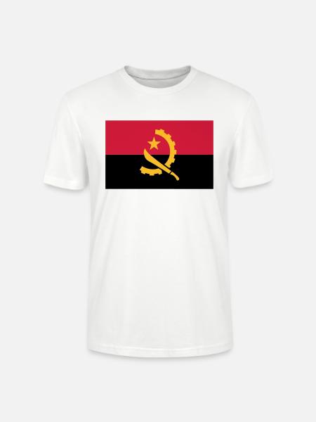Angola Flag - Stanley/Stella CRAFTER Unisex Organic T-Shirt - white