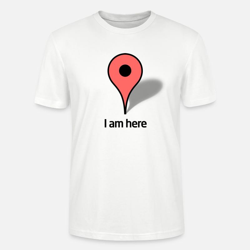 Google Map Marker - Stanley/Stella Unisex Bio-T-Shirt CRAFTER - Weiß