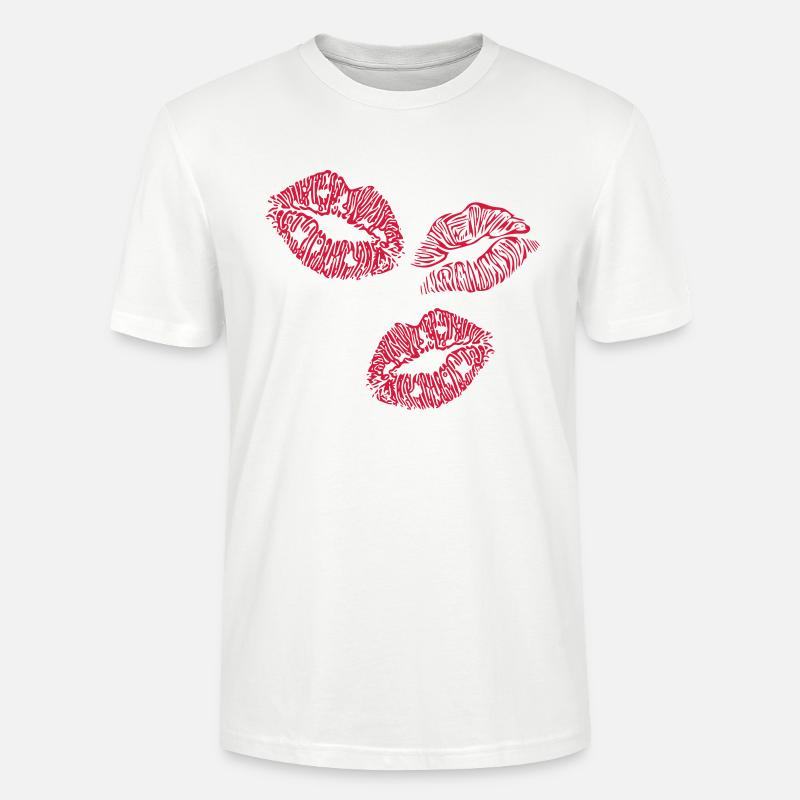 lips - Stanley/Stella CRAFTER Unisex Organic T-Shirt - white
