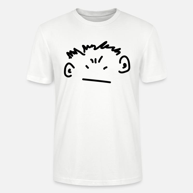 wütender Junge - Stanley/Stella Unisex Bio-T-Shirt CRAFTER - Weiß