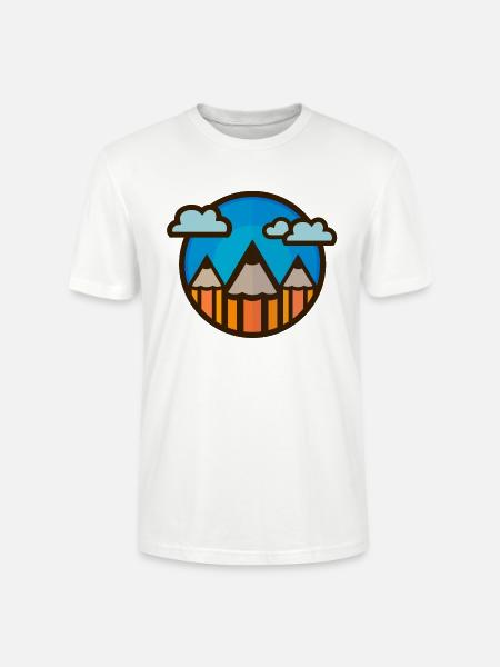 Stifte Landschaft 01 - Stanley/Stella Unisex Bio-T-Shirt CRAFTER - Weiß