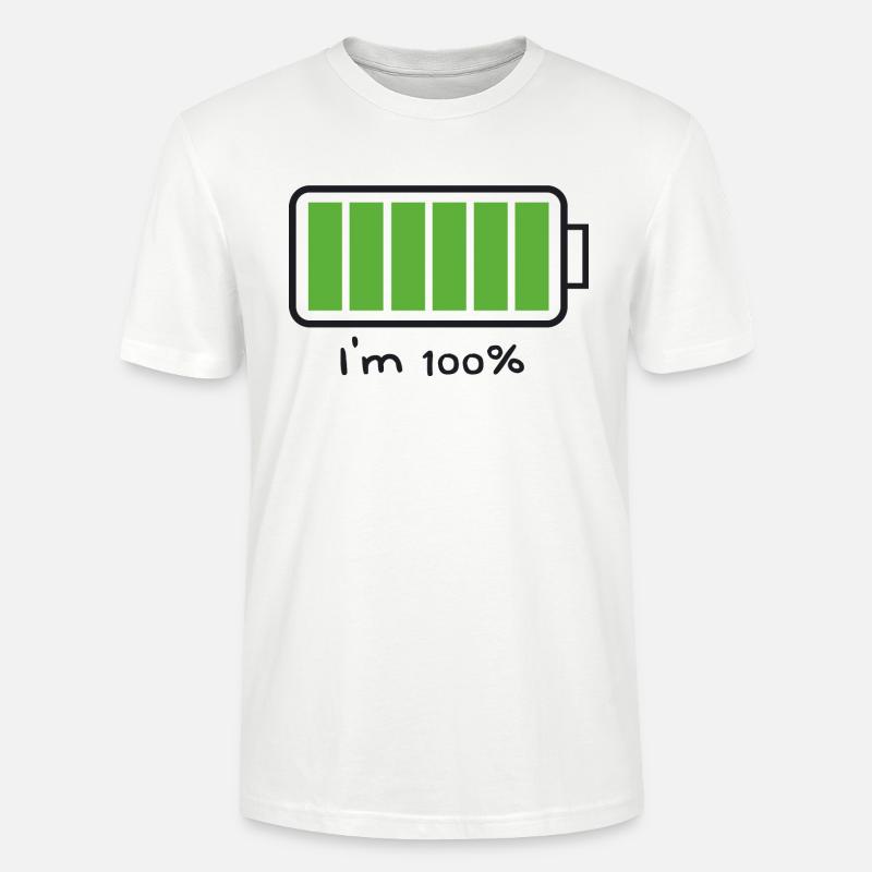 Ich bin 100% - Stanley/Stella Unisex Bio-T-Shirt CRAFTER - Weiß