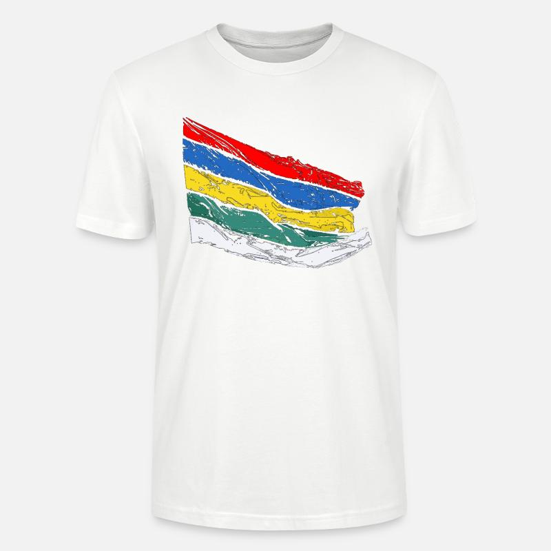 Drapeau Terschellinger - Drapeau de Terschelling - T-shirt bio CRAFTER Stanley Stella Unisexe - blanc