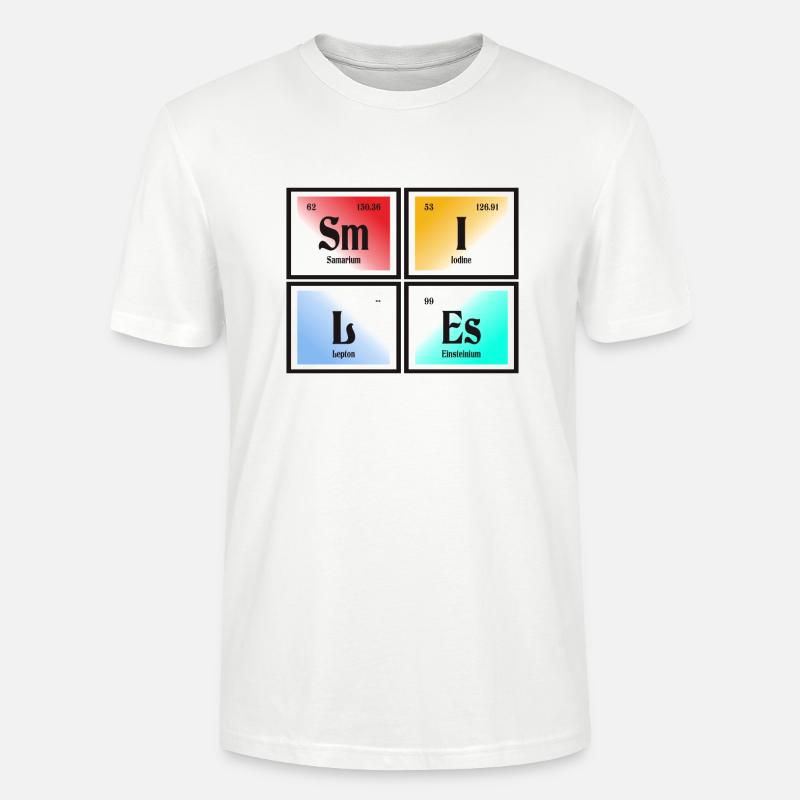 Lächelt | Periodensystem der Elemente - Stanley/Stella Unisex Bio-T-Shirt CRAFTER - Weiß