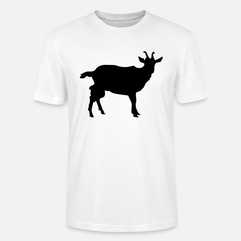 Silhouette de chèvre - T-shirt bio CRAFTER Stanley Stella Unisexe - blanc
