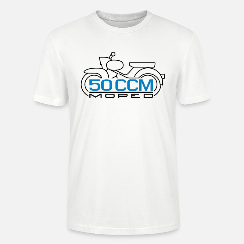50ccm Moped Star Emblem v.2 - Stanley/Stella Unisex Bio-T-Shirt CRAFTER - Weiß