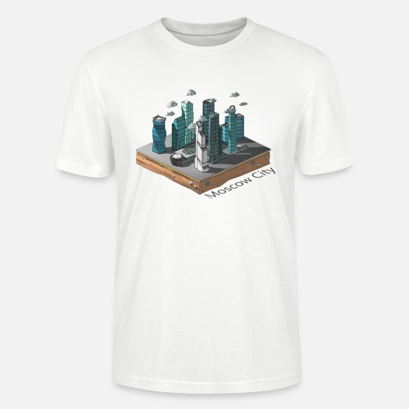 Geometrisches Low-Poly - Stanley/Stella Unisex Bio-T-Shirt CRAFTER - Weiß