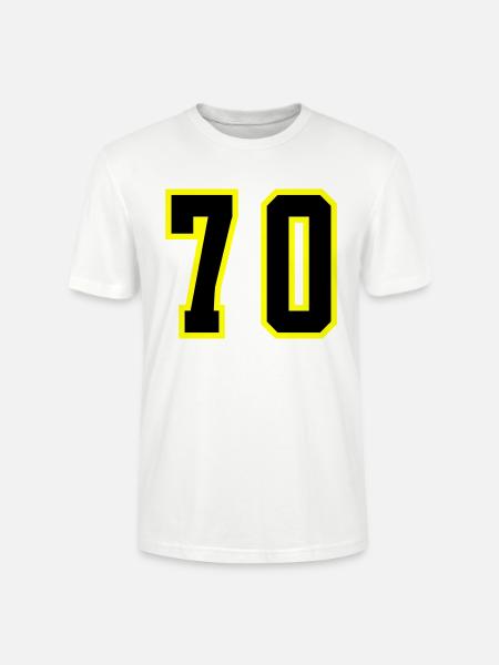 70 Number Leotard - Stanley/Stella CRAFTER Unisex Organic T-Shirt - white