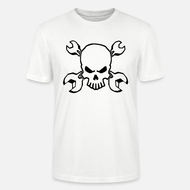 TOOLSKULL - 1C - Stanley/Stella Unisex Bio-T-Shirt CRAFTER - Weiß