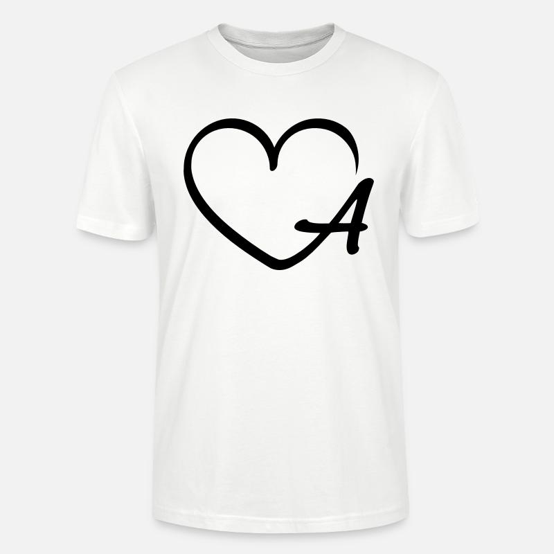 Liebe Buchstabe A - Stanley/Stella Unisex Bio-T-Shirt CRAFTER - Weiß