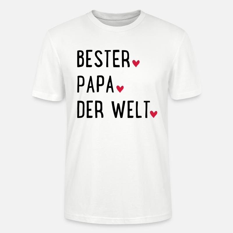 Bester Papa der Welt - Stanley/Stella Unisex Bio-T-Shirt CRAFTER - Weiß