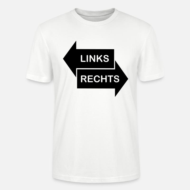Links - Rechts - Stanley/Stella Unisex Bio-T-Shirt CRAFTER - Weiß