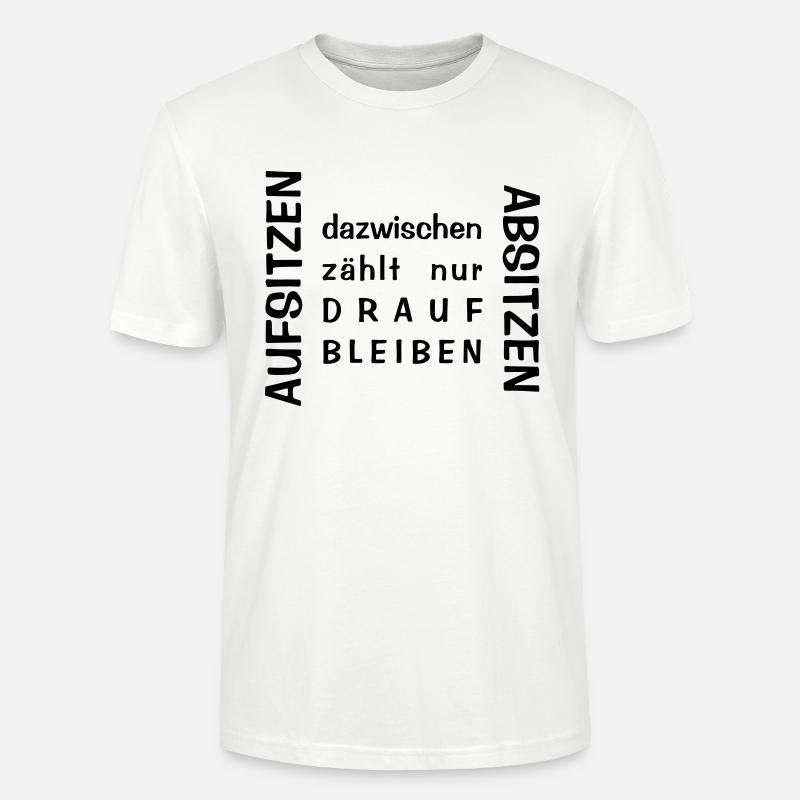 Aufsitzen Absitzen - Stanley/Stella Unisex Bio-T-Shirt CRAFTER - Weiß