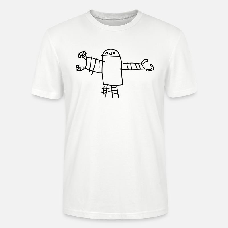 robot oskar - T-shirt bio CRAFTER Stanley Stella Unisexe - blanc