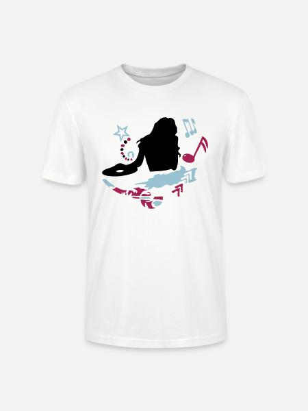 female DJ - Stanley/Stella CRAFTER Unisex Organic T-Shirt - white